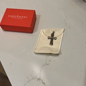 James Avery gold and silver cross pendant
